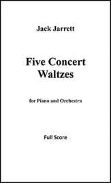 Five Concert Waltzes Orchestra sheet music cover